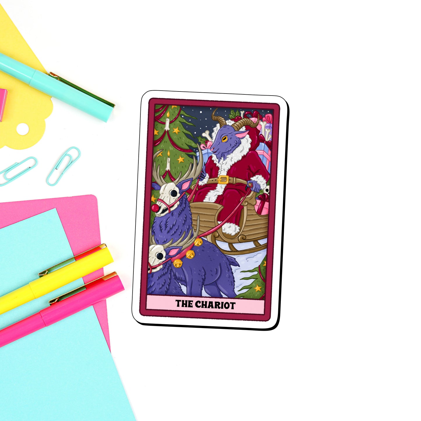 Creepmas Tarot Card Decals