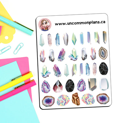 Crystals Stickers Sheet