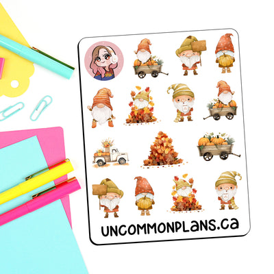 Autumn Gnomes Deco Stickers Sheet