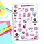 Love Witch Spooky Valentine Vertical Planner Kit Stickers