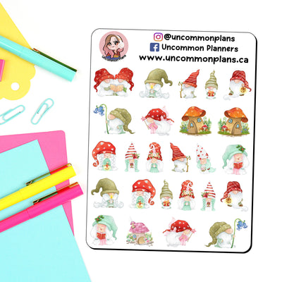 Yuletide Gnomes Stickers Sheet