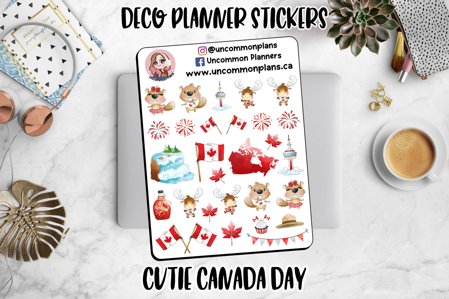 Canada Day Stickers Sheet