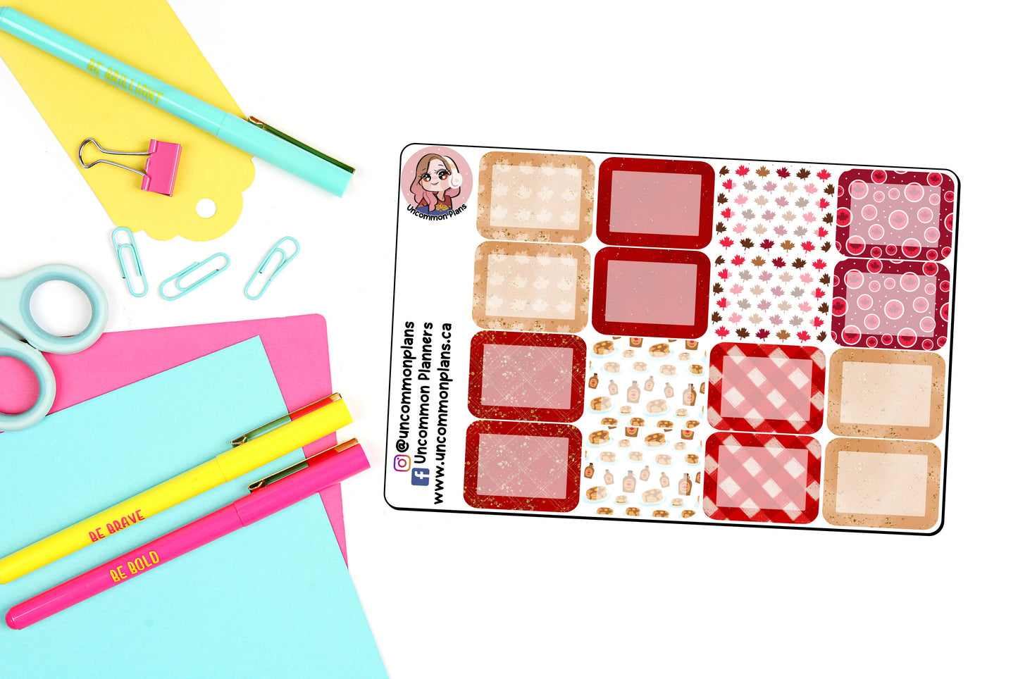 Canada Day Weekly Kit Happy Planner Stickers