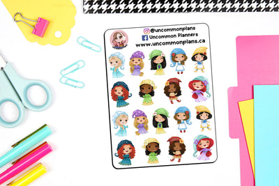 Princess Gnomes Stickers Sheet