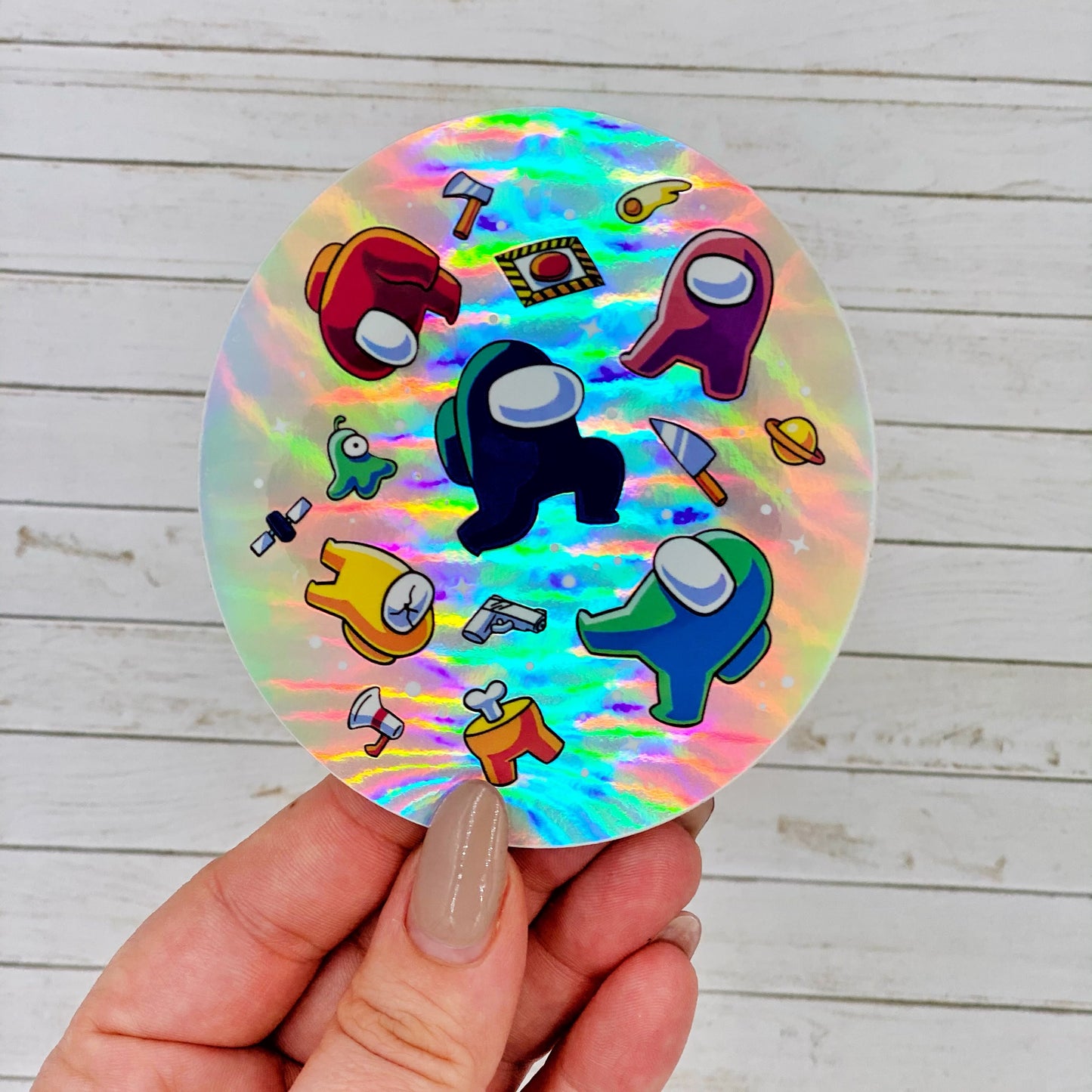 That Sus Video Game Holographic Vinyl Decal