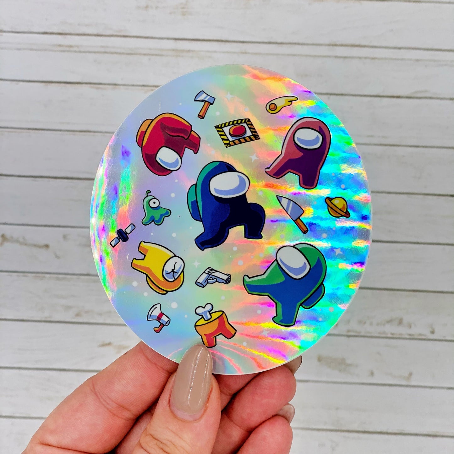 That Sus Video Game Holographic Vinyl Decal