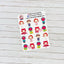 Red Witch & Android Unusual Superhero Couple Stickers Sheet