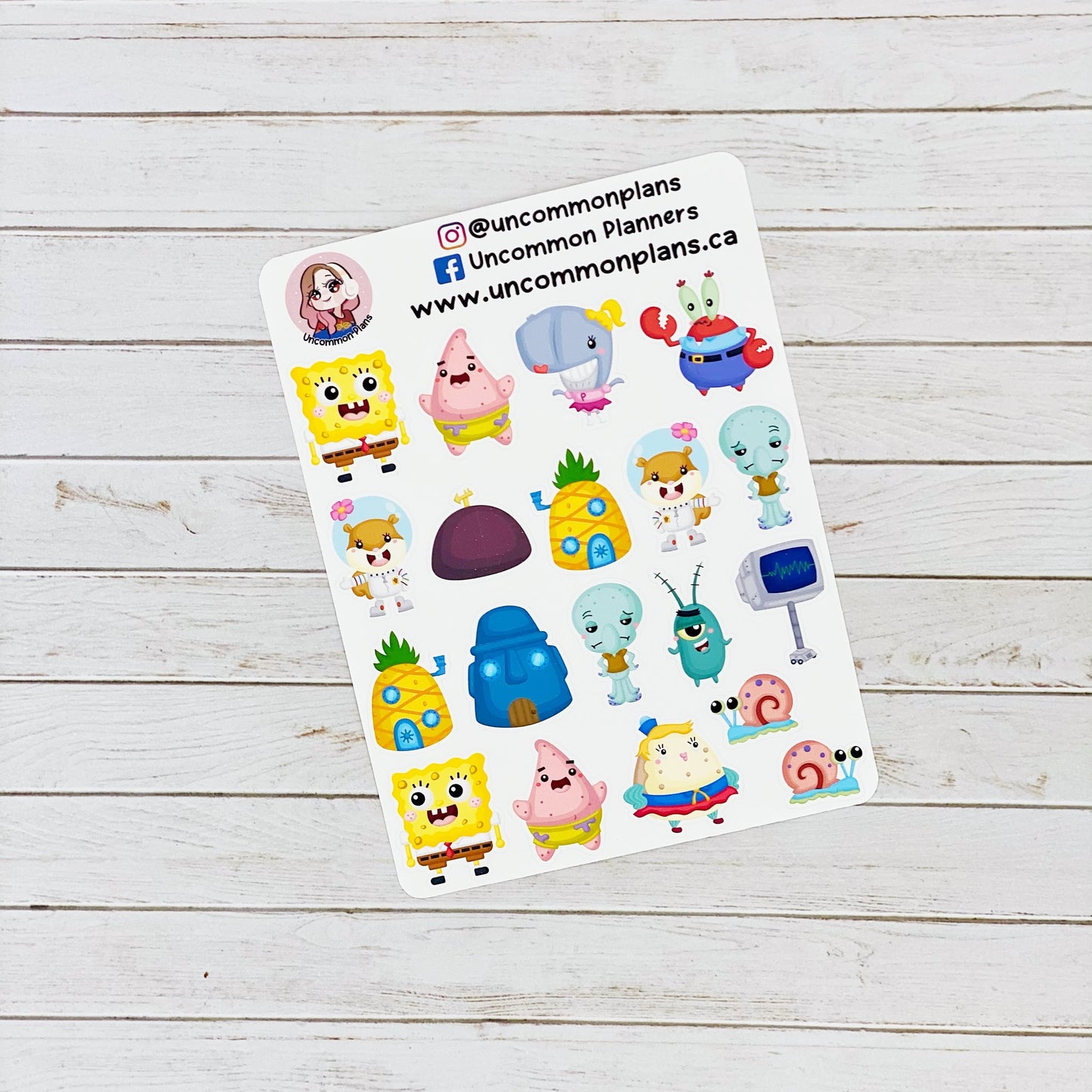 Underwater Sponge & Starfish Adventures Stickers Sheet