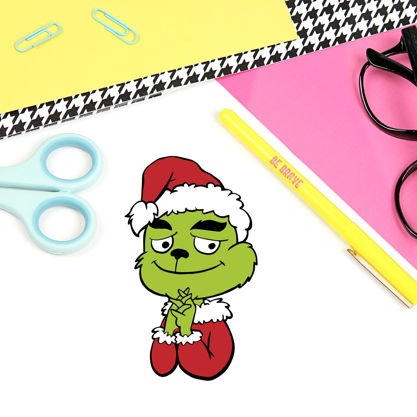 Green Guy who Hates Christmas Die Cut Sticker & Decal