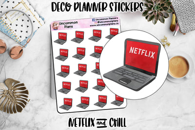Streaming Service Planner Stickers Sheet