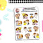 Animated Movies Couples Stickers Sheet