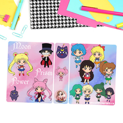 Moon Prism Power Anime Sticker Album: 4" X 6" Size
