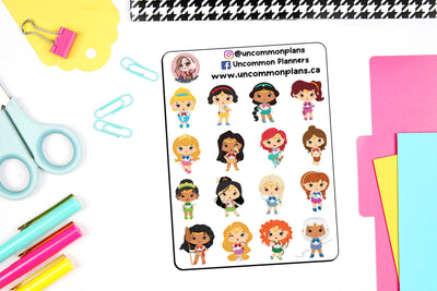 Princess Scouts Stickers Sheet