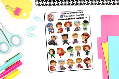Superhero Babies Stickers Sheet