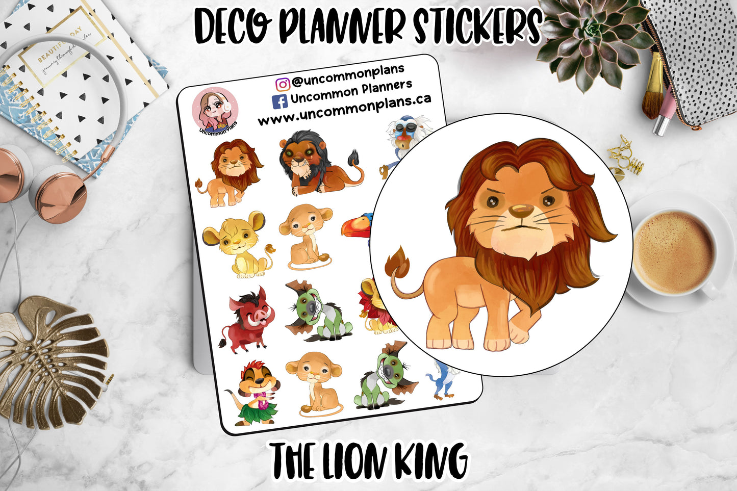 Lion Buddies Stickers Sheet