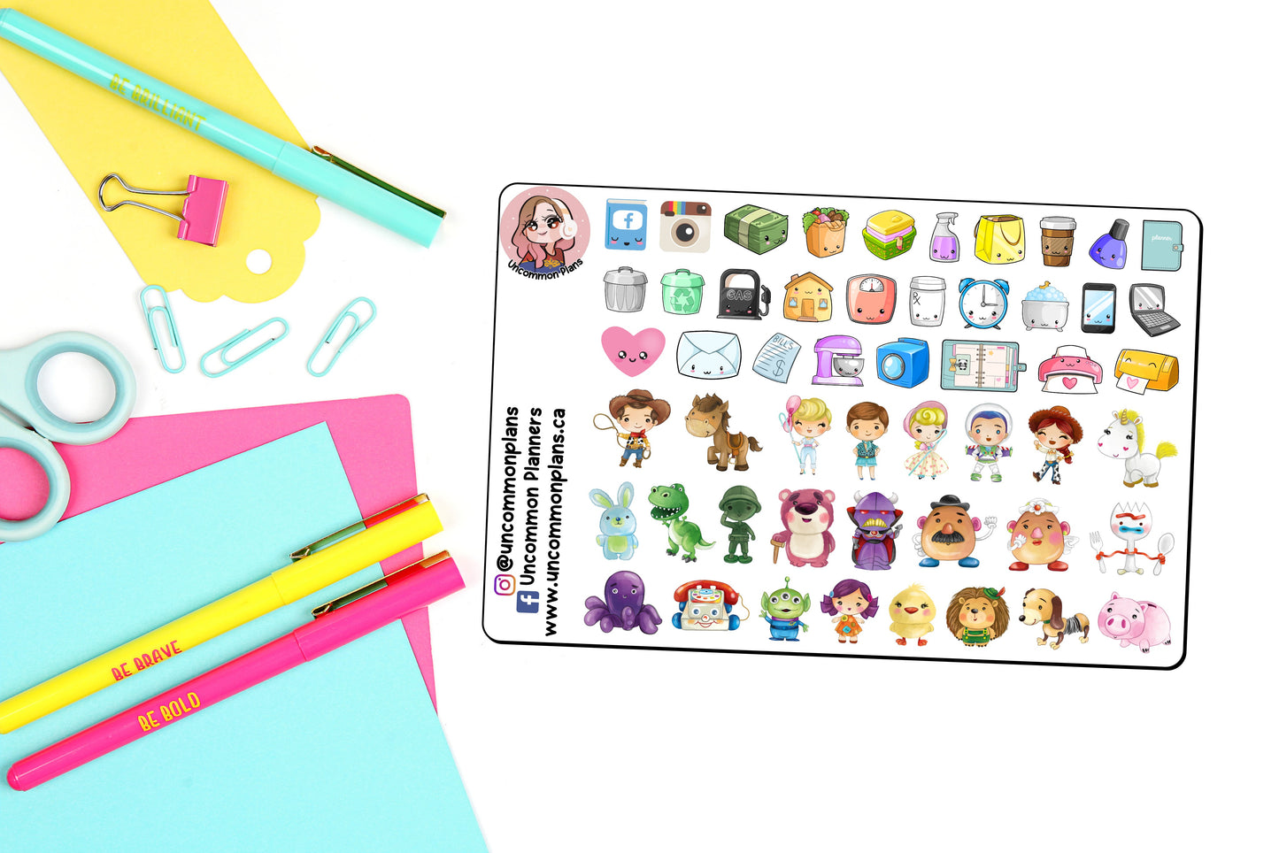 Talking Toys Weekly Kit Happy Planner Stickers
