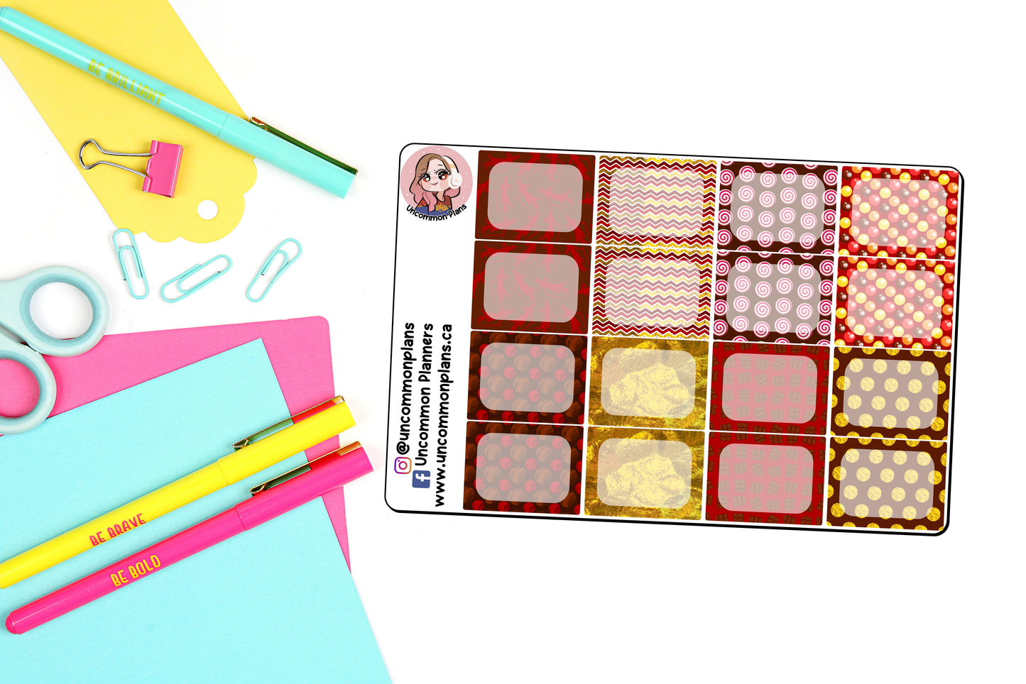 The Chocolate Factory Genius Weekly Kit Happy Planner Stickers