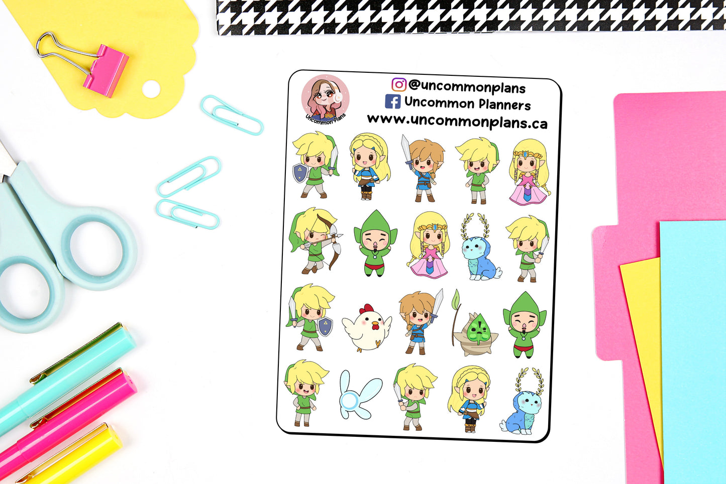 Fantasy Video Game Stickers Sheet