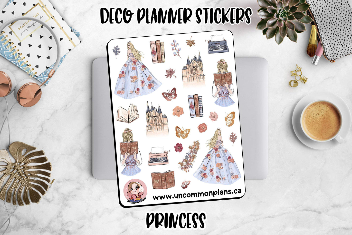 Autumn Princess Deco Planner Stickers Sheet