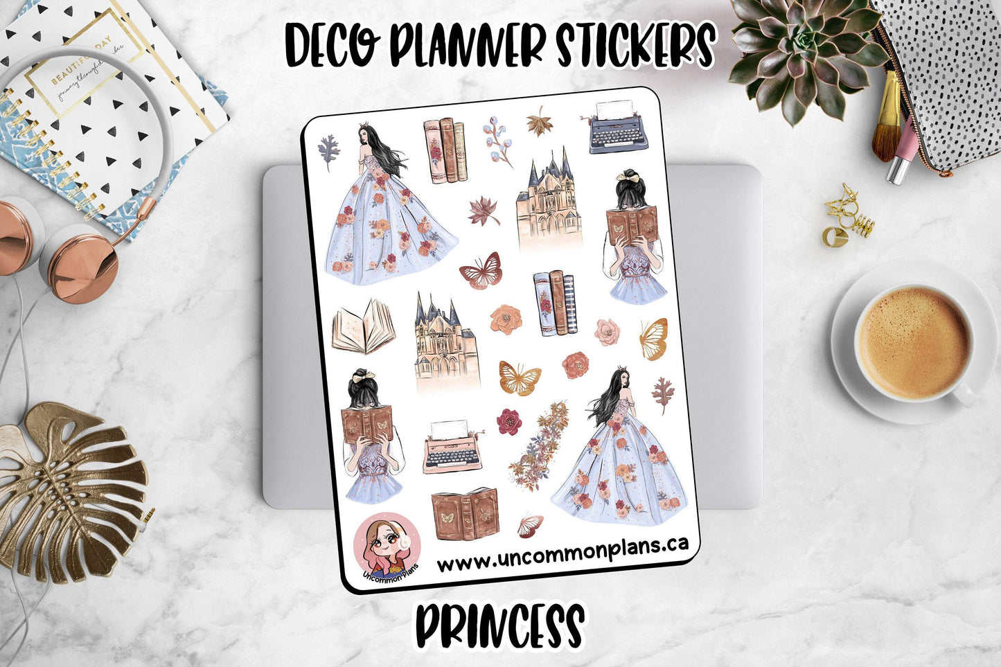 Autumn Princess Deco Planner Stickers Sheet