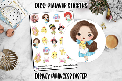 Princess Easter Spring Stickers Sheet
