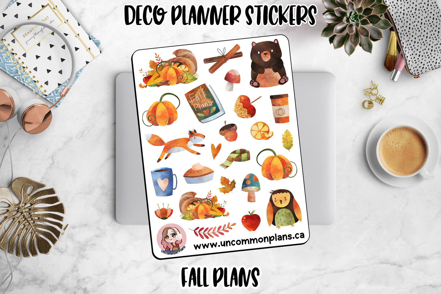 Fall Plans Deco Planner Stickers Sheet