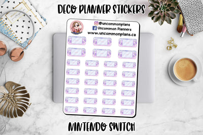 Video Game Console Planner Stickers Sheet
