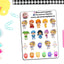 Rainbow Kids Stickers Sheet
