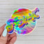 Rainbow Feminist Holographic Vinyl Decal Sticker