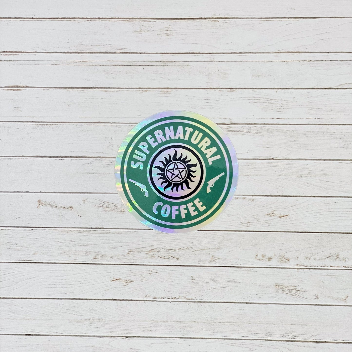 Supernatural Coffee Holographic Vinyl Decal